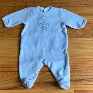 Petit Bateau cotton velour onesie Newborn